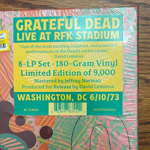NEW Grateful Dead Live at RFK Stadium Vinyl LP Album Box Set SEALED - Picture 2 of 4